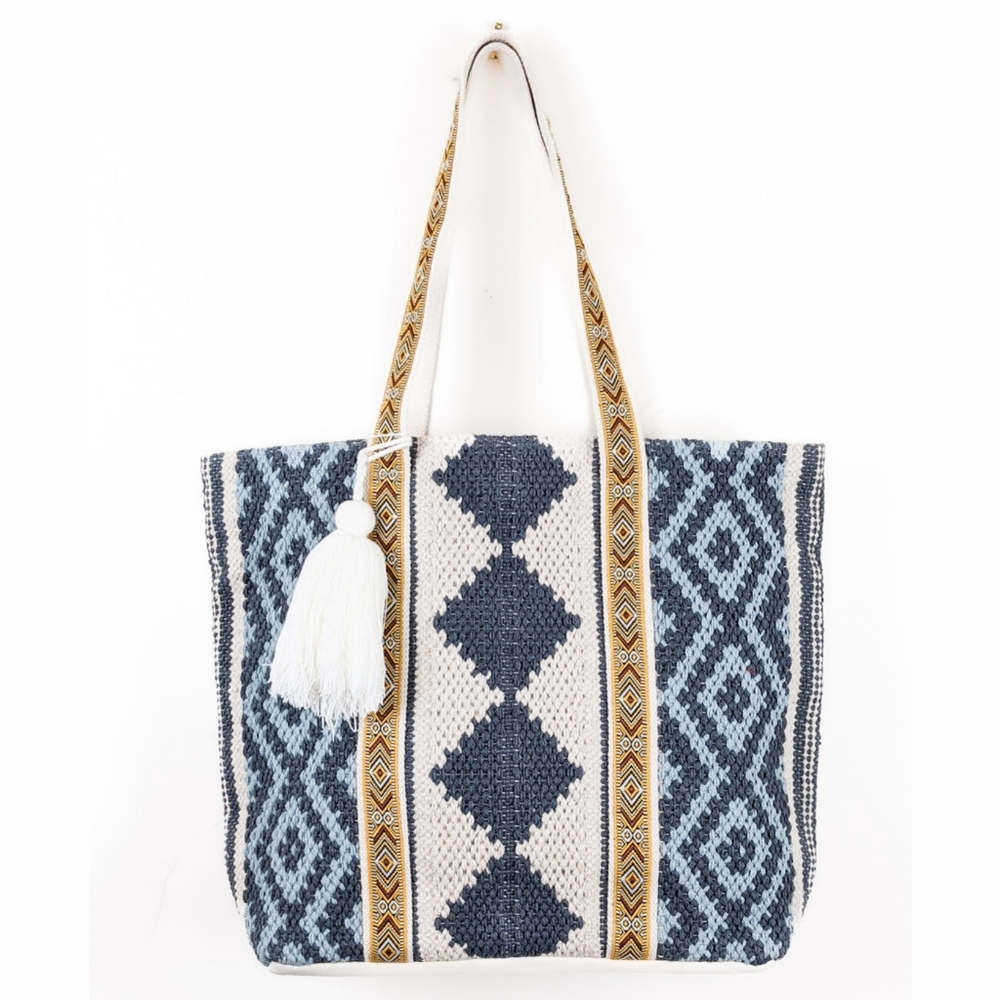 💜🦋LAST🦋 NWT Jen & Co. Tina Diamond Cotton Tote